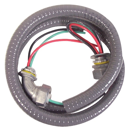 Diversitech DiversiWhip Air Conditioner Wiring #10 THHN Wire W Metallic Connectors-1/2 In. X 6 Ft.